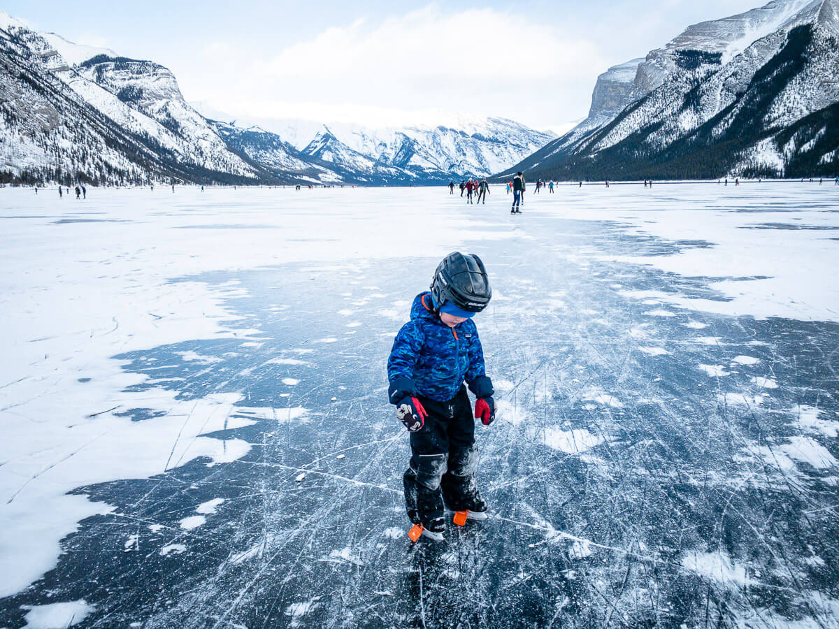 Lake Minnewanka Skating lake minnewanka skating