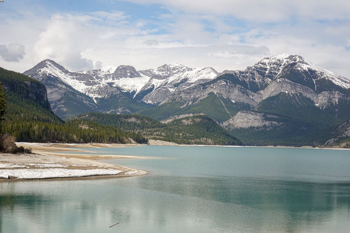 Hiking along Barrier Lake provides excellent views of Kananaskis, Canada