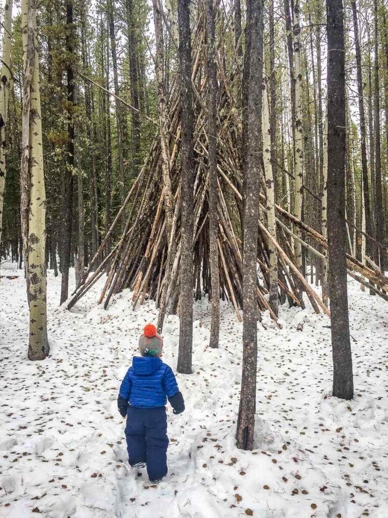 Troll Falls is a very kid-friendly Kananaskis hike in winter