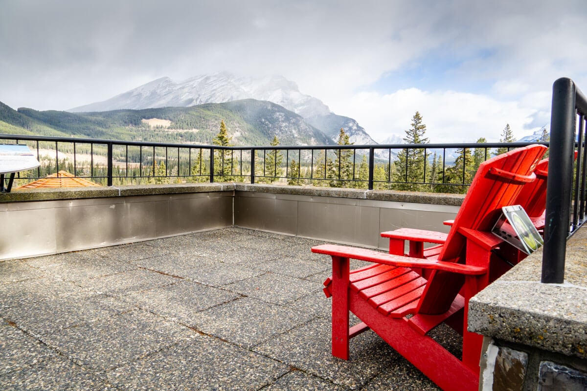 Parks Canada Red Chairs at the Cave and Basin in Banff locations of the red chairs in Banff