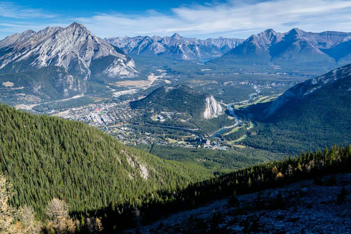 View of Banff Townsite from Sulphur Mountain Boardwalk