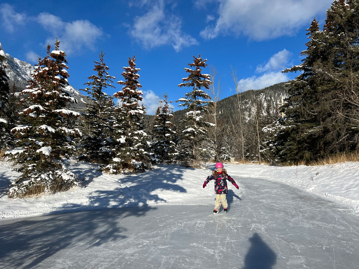Skating in Town of Banff
