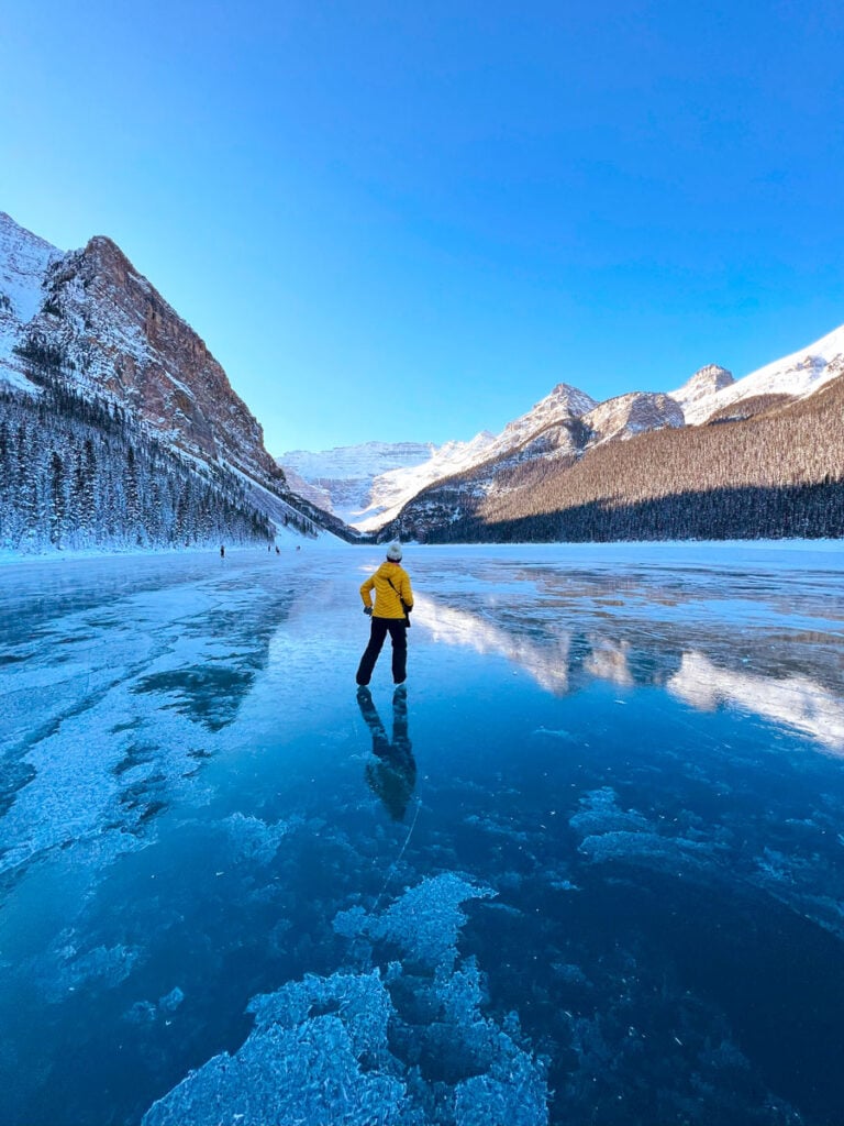 Skating on Lake Louise