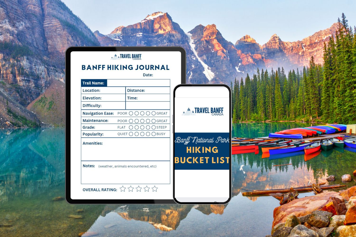 Printable Banff Hiking List