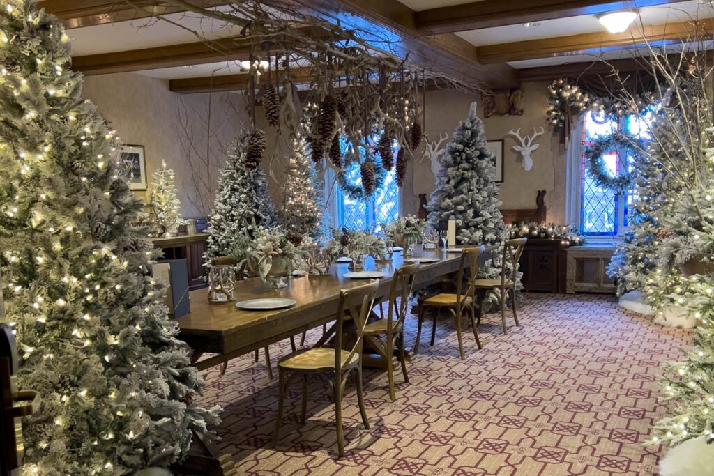 Banff Springs Hotel at Christmas.