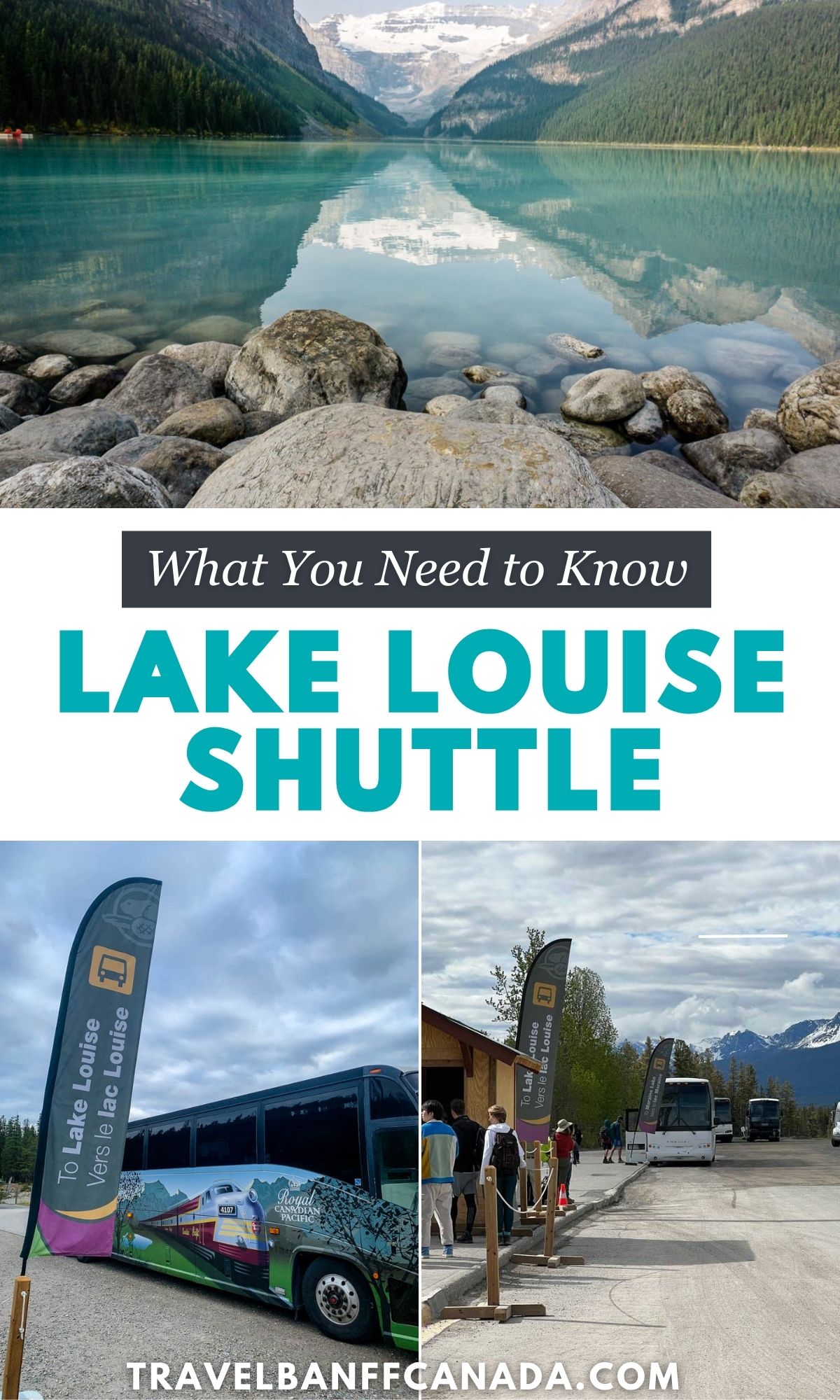 Lake Louise Shuttle - Here are all the details for taking the Lake Louise Summer Shuttle. You won't have to stress about parking or even worse, not seeing the majestic Lake Louise.