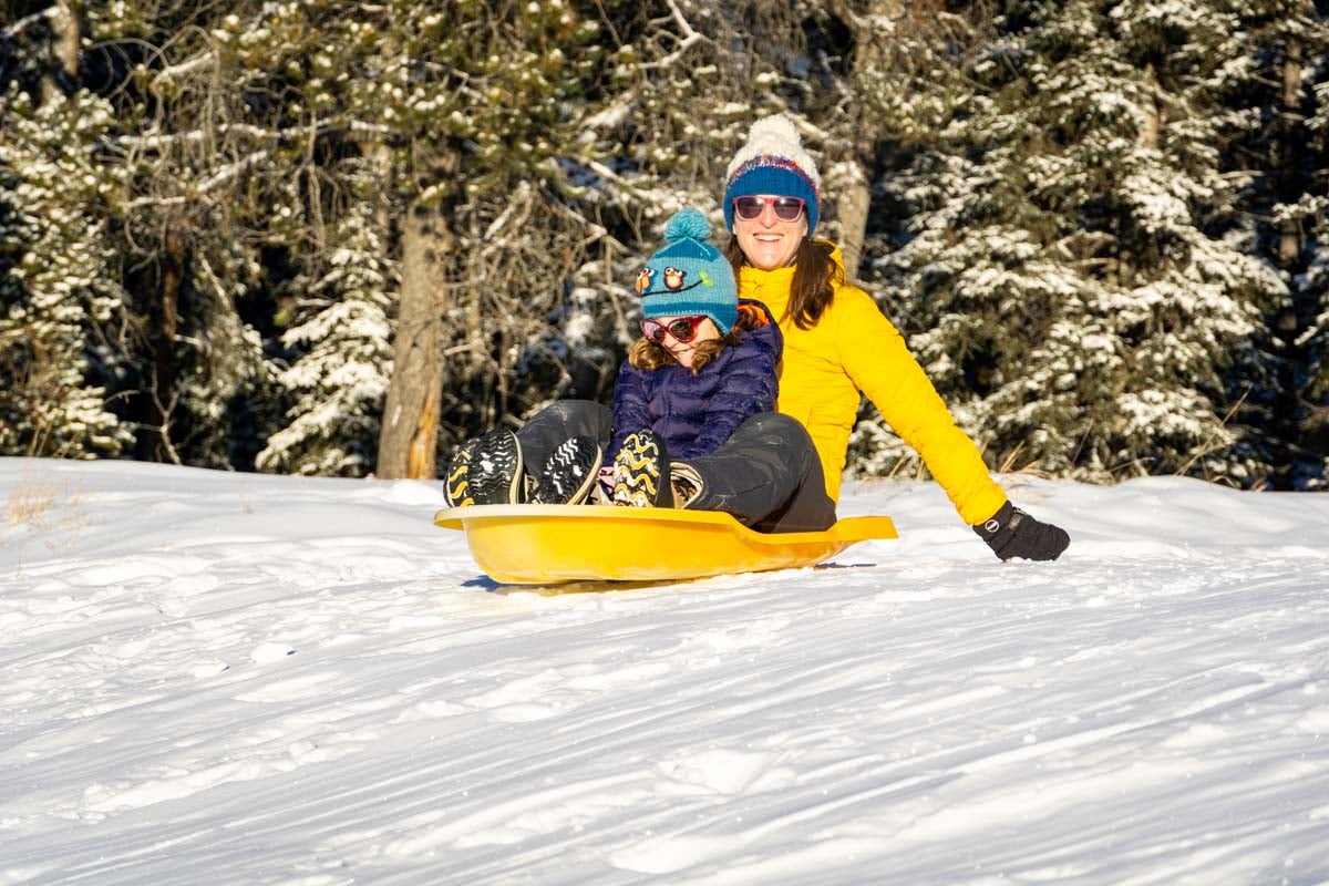 sledding in Banff with Kids sledding in Banff with Kids.