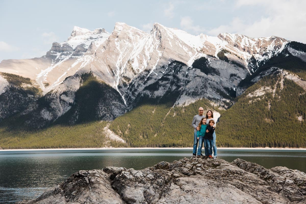Brewer Family at Lake Minnewanka in Banff