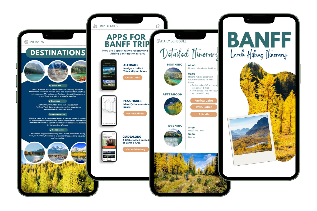 4 Day Banff Larch Hiking Itinerary
