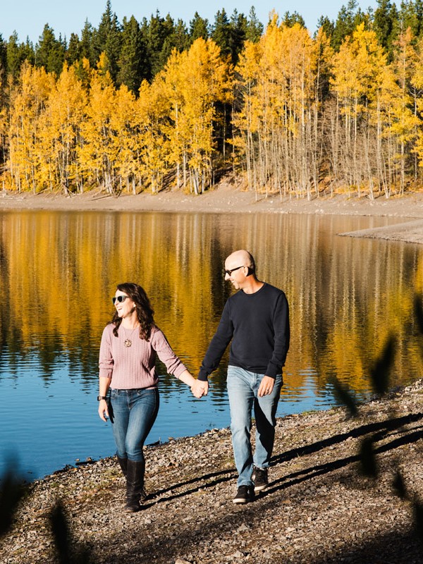 Celine & Dan Brewer at Wedge Pond Kananaskis