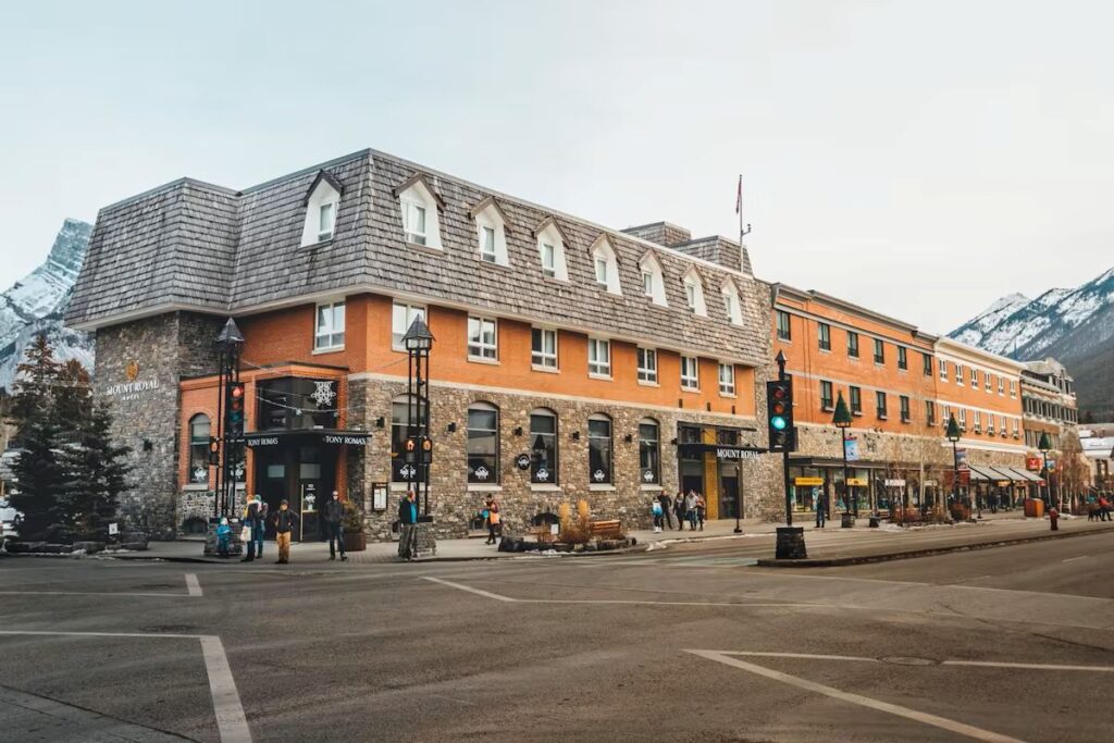 The historic Mount Royal Hotel has an excellent location on Banff Avenue in downtown Banff.