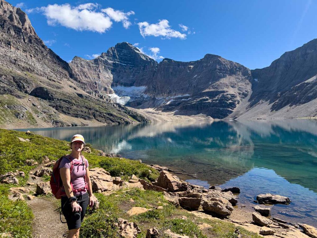 Celine Brewer enjoys hiking while on a family camping trip to Lake O'Hara.