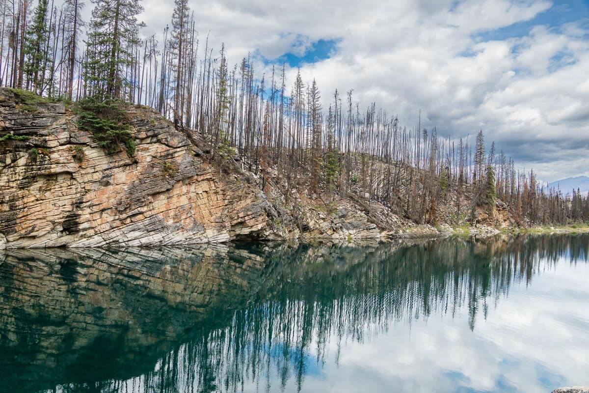 Horseshoe Lake on Icefields Parkway Horseshoe Lake on Icefields Parkway in Jasper National Park