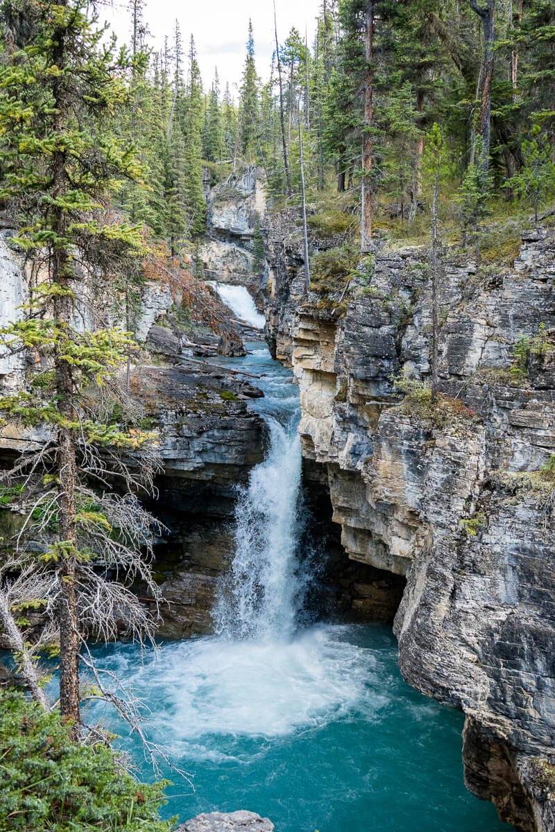 Stanley Falls - Jasper National Park falls along Beauty Creek Stanley Falls hike in Jasper National Park