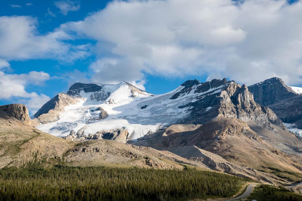 Glaciers as seen from Wilcox Pass trail in Jasper National Park
