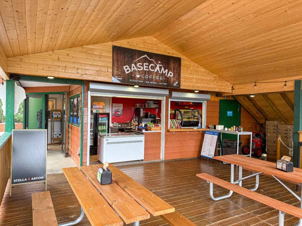 The Basecamp restaurant at the Lower Terminal of the Jasper SkyTram.