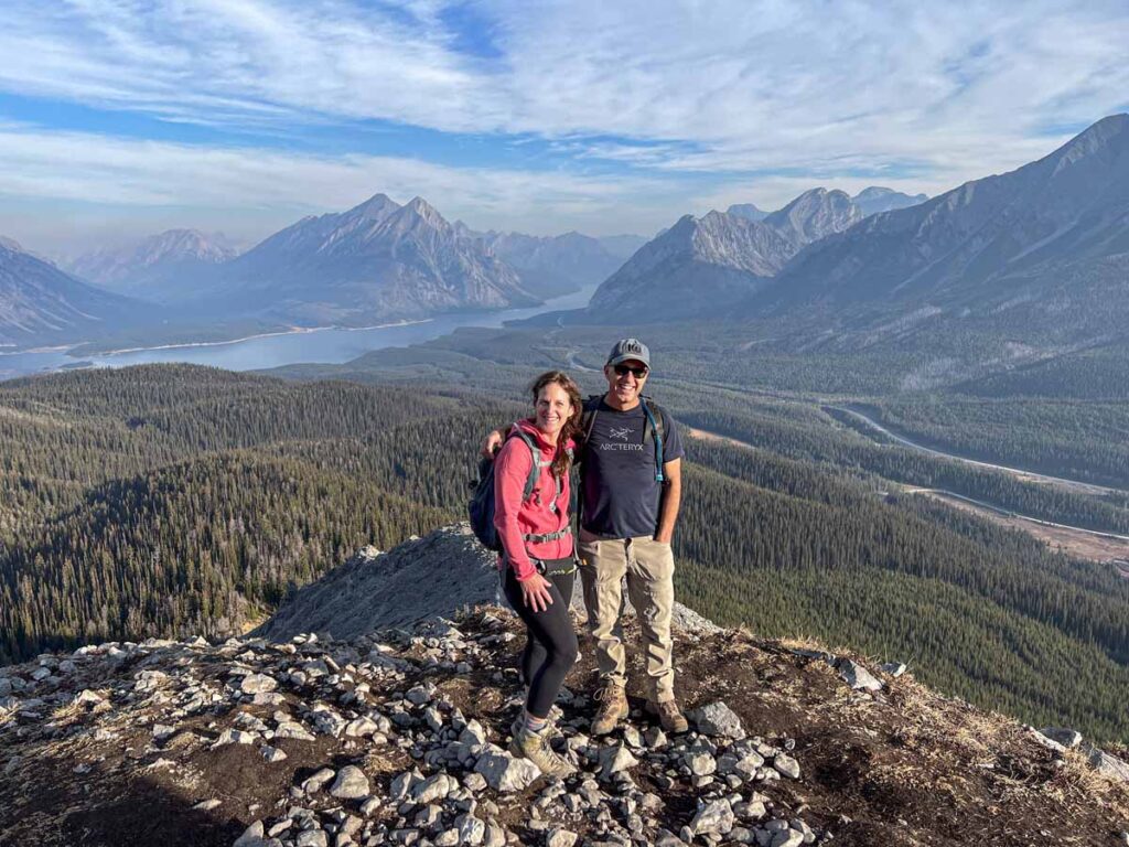Dan and Celine Brewer enjoy the views on their very first time hiking the Tent Ridge Horseshoe Trail in Kananaskis Country.